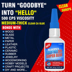 ALECPEA Medium-Thick CA Glue (500 CPS) 20g - Instant Bond Adhesive