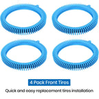 AR-PRO Replacement Tires with Super Hump | Compatible with Poolvergnuegen 896584000-143, Fits Select Poolvergnuegen/Hayward Phoenix Cleaners, 4-Pack