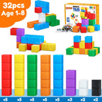 KAEILORU Magnetic Blocks 32PCS Magnetic Building Block for Toddler Age 3-5