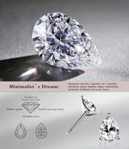"STUNNING FLAME" 18K White Gold Plated 925 Sterling Silver Cubic Zirconia Pear Cut Stud Earrings | Teardrop CZ Studs for Women（Pear，6）