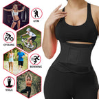 VENUZOR Waist Trainer Belt for Women - Waist Cincher Trimmer - Slimming Body Shaper Belt - Sport Girdle Belt (UP Graded)(Black,M)