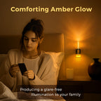 L LOHAS LED Night Light, Amber Candle Night Lights Plug into Wall,2 Pack 0-100 LM Dimmable Nightlight, Plug in Bubble Night Light with Dusk to Dawn Sensor, for Bathroom Hallway