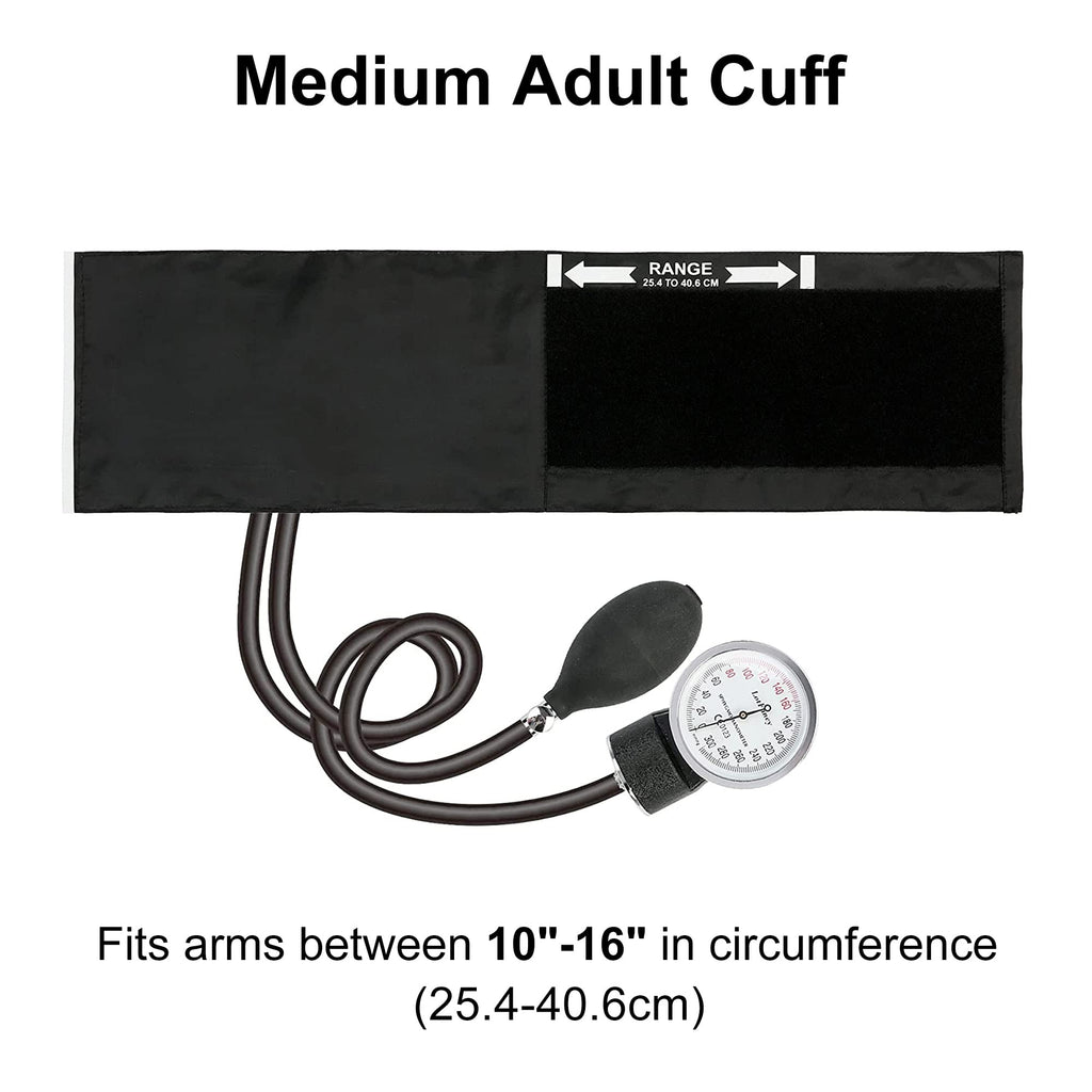 LotFancy Manual Blood Pressure Cuff Adult, Professional BP Cuff 10"-16", Standard Adult Size Sphygmomanometer with Carrying Case and Zero Calibration for Home Medical, Nursing Student, Doctor, Nurse