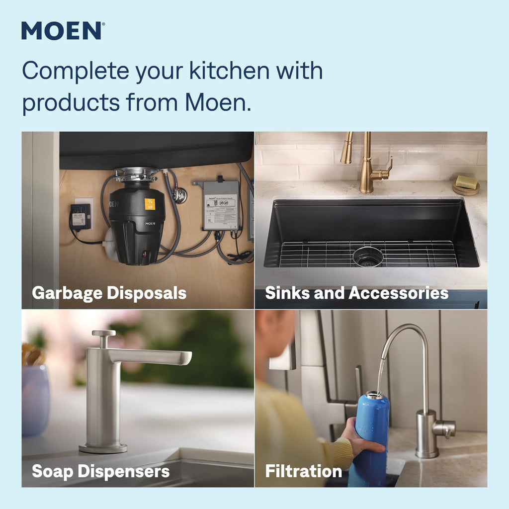 Moen Adler Spot Resist Stainless One-Handle High Arc Pulldown Kitchen Faucet with Power Clean, 87233SRS