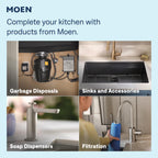 Moen Adler Spot Resist Stainless One-Handle High Arc Pulldown Kitchen Faucet with Power Clean, 87233SRS