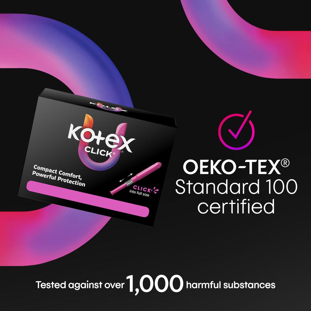 U by Kotex Tampons, Click Compact, Super Plus Absorbency, Unscented, 45 Count