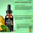 Magnesium L-Threonate Liquid Drops, Magnesium L Threonate Supplement w. Apigenin,Theanine,Lemon Balm for Sleep & Memory, Brain & Nerve Support, Fast Acting Liquid l Threonate Magnesium Than Capsules