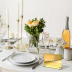 6 Pieces Large Gold Reserved Table Signs, Reserved Seating Sign, Reserve Signs for Wedding Exclusive Seat Identification at Restaurants and Parties (Large-6PCS)