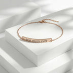 Engraved Bracelets for Women, Custom Name Bracelet with Coordinates, Gifts