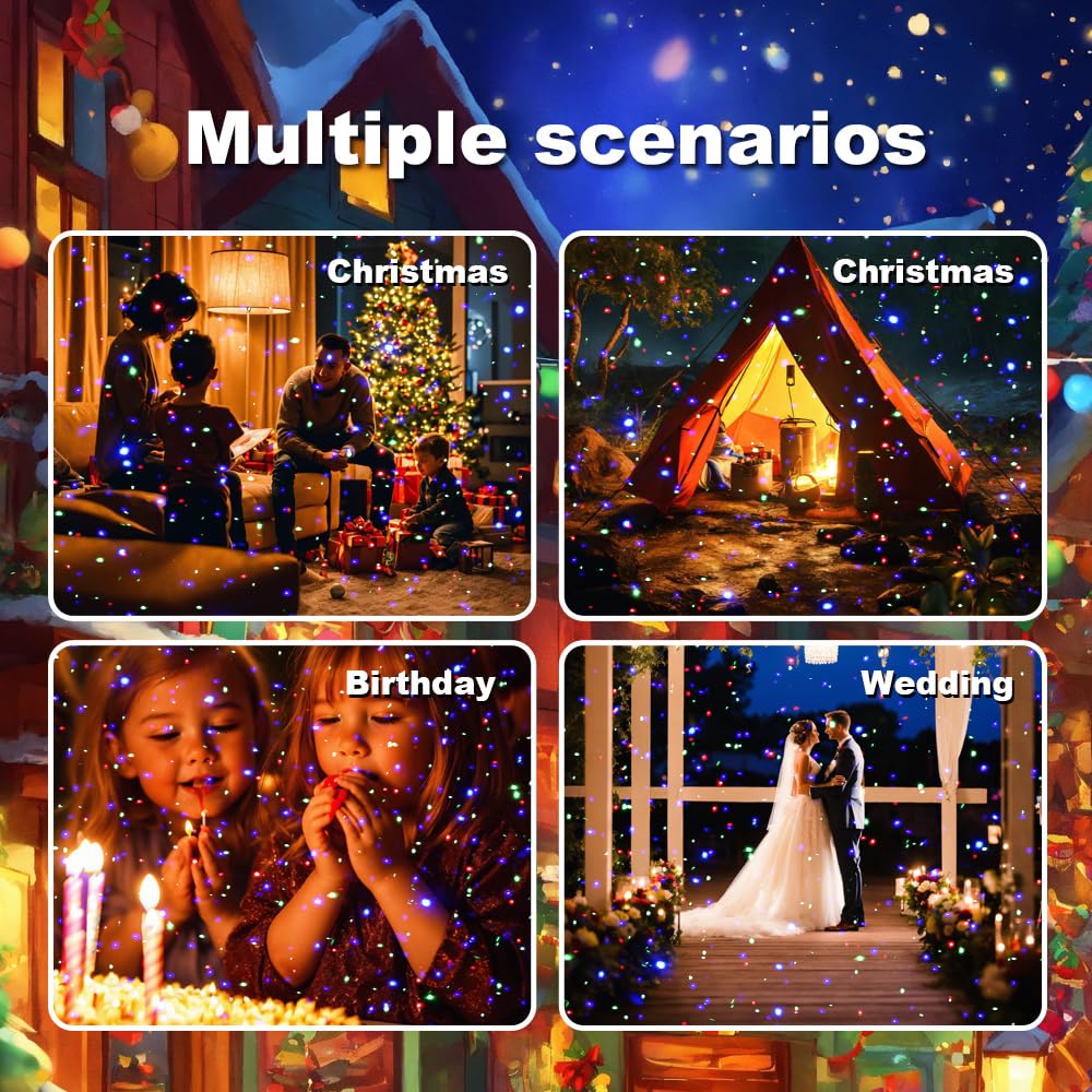 Laser Christmas Projector Lights Outdoor, Firefly Light Show for Trees