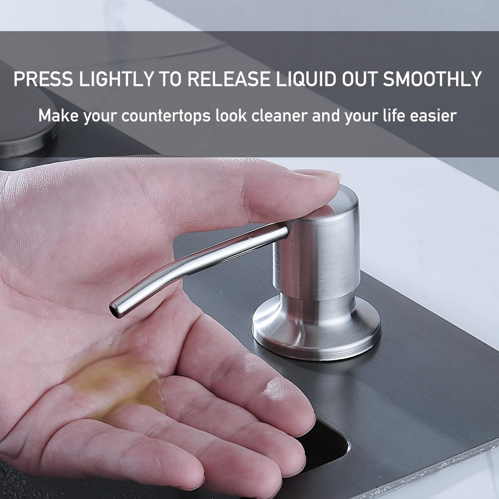 AVSIILE Brushed Nickel Touchless Kitchen Faucets with Pull Down Sprayer & Soap Dispenser, Single Hole & Handle, Pull Out Tap, Waterfall Stainless Steel Sink Faucet for Farmhouse Camper Laundry Rv Bar