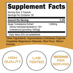 Bucked Up Turkesterone 1200mg | Ajuga Turkestanica Extract Standardized 10% | Non GMO Gluten Free Third Party Tested | Plant Based Supplement Capsules (100 Capsules, 50 Servings)