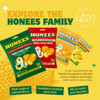 Honees Filled Menthol Cough Drops, Honey, Menthol & Eucalyptus Cough Drops- Natural Sore Throat Relief - Nothing Artificial -Throat Lozenges, Non-GMO (5 Pack - 100 Drops)