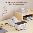 MUNBYN Label Holder for Rolls and Fan-Fold Labels, White
