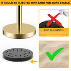 LOVMOR 6PCS Gold Stanchion Posts Queue, 38 Inch Red Velvet Rope, 5 FT Red Carpet Ropes and Poles, Crowd Control Barriers Queue Line Rope, Barriers for Party Supplies