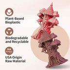 Reprapper Wood PLA Filament Variety Pack - 1.75mm 4 Spool Bundle: Natural, Mahogany, Dark Mahogany & Walnut Real Wood Fiber, Dual Color 3D Printing Material 250g x 4pack