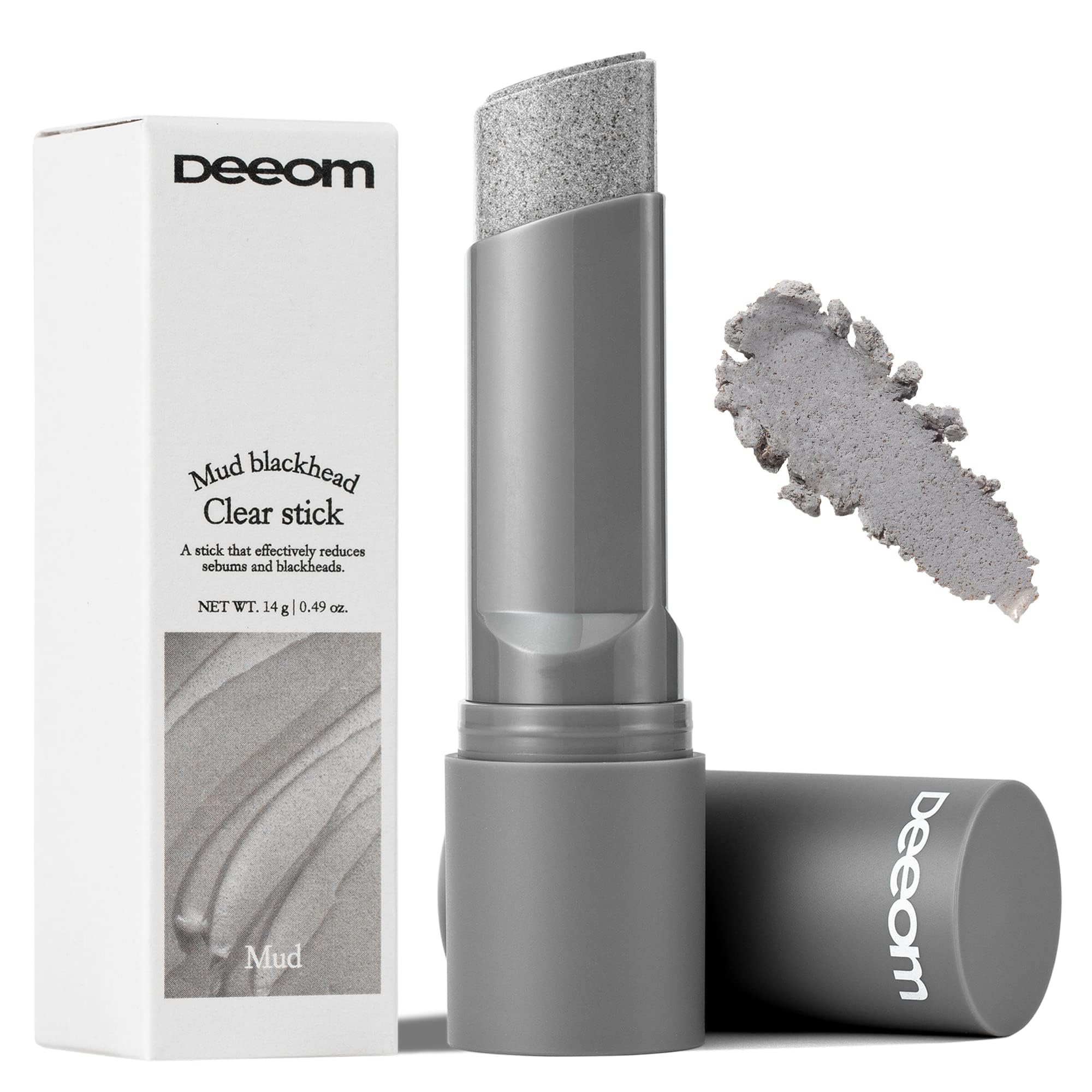 DEEOM Blackhead Remover Stick, Deep Pore Cleansing Charcoal Stick for Blackheads & Whiteheads, Exfoliating Pore Cleanser, Oil & Sebum Control, 14g