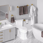 USHOWER Brushed Gold Bathroom Accessories Set, 24-Inch Towel Bar Set Wall Mounted, Durable SUS304 Stainless Steel Bathroom Hardware Set, 4-Piece