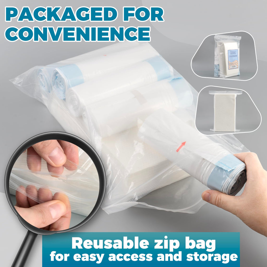 70 Pack Bedpan Liners Disposable Commode Liners with Absorbent Pads – Bedpans or Bedside Commode Bags – Bed Pan Liners for Elderly Females, Men, Women - Bed Pans Liner Nursing Homes and Hospitals