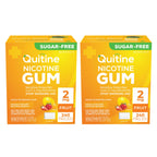 Quitine Nicotine Gum 2mg, Fruit Flavor, Stop Smoking Aid – Affordable NRT to Relieve Cravings | Coated for Quick-Burst Flavor, 480 Count (Pack of 2), Traditional Gum to Support Your Quit Journey