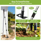Coopvivi 2-in-1 Garden Hoe & Weed Puller Rake, 63" Adjustable Long Handle
