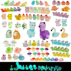 ZITU ISCHYROS Mini Resin Animals 100 Pcs to Hide, Tiny Resin Animals Bulk