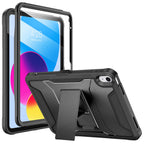 Soke Case for iPad (A16) 11th Generation 11-inch 2025, iPad 10th Generation 10.9-inch 2022, with Built-in Screen Protector and Kickstand, Rugged Full Body Protective Cover - Black