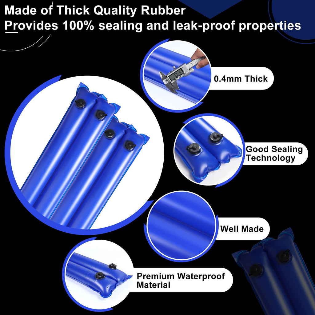 LanPool 8.5ft Double Chamber Pool Water Bags, Heavy Duty Water Tubes | Pool Cover Weights for Inground Pool Cover,Water Bags for Pool Covers Winter Closing-5pack