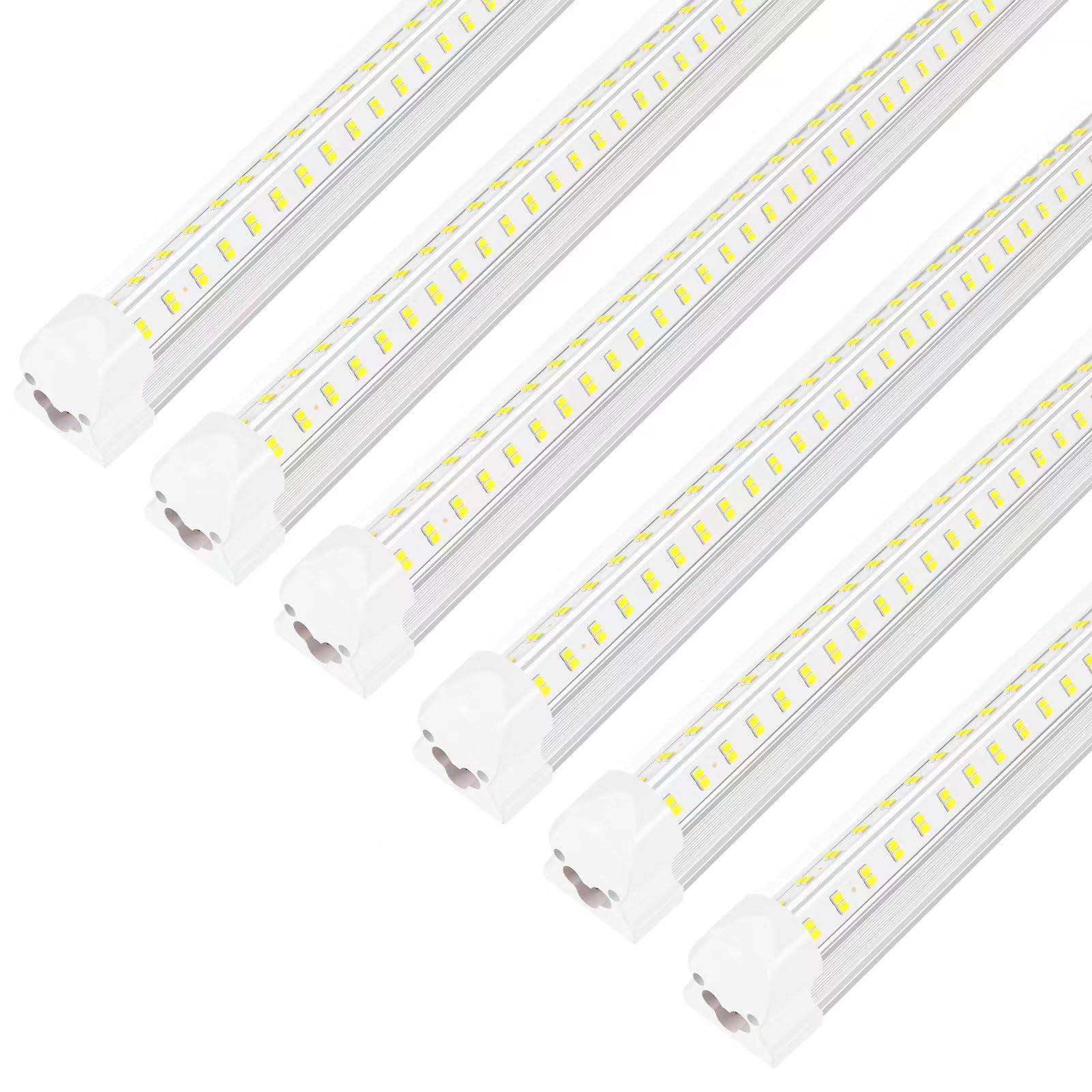 Led Shop Lights,Led Shop Lights 4FT 50W 6500K 7000LM Clear White,Shop Light 4FT 110V Linkable Integrated V-Shape for Shop Garage,Warehouse,Workbench and Workshop Commercial Bay Lighting(6-Pack)