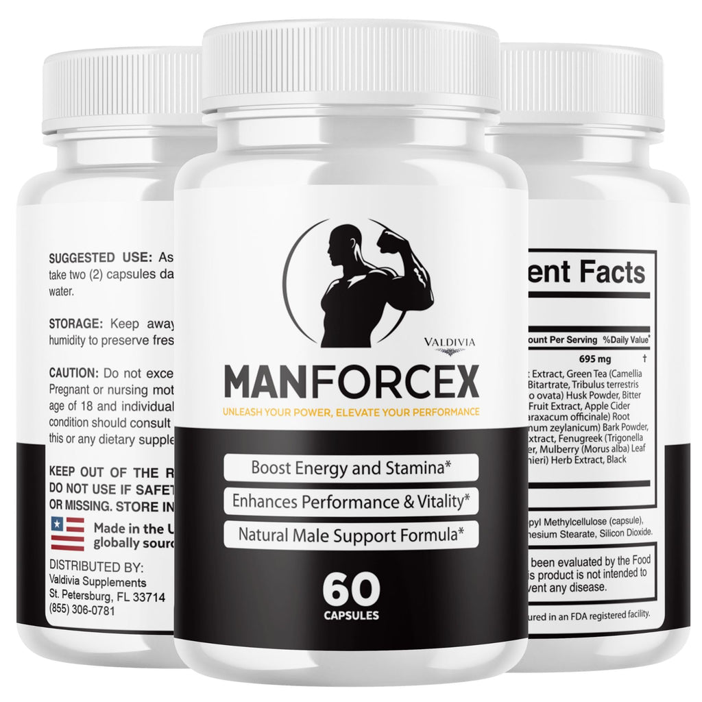 Valdivia (5 Pack) Man Force X Capsules - Official ManForceX Supplement, Premium Formula, Natural Vitamins for Health & Wellness - 300 Capsules for 5 Months