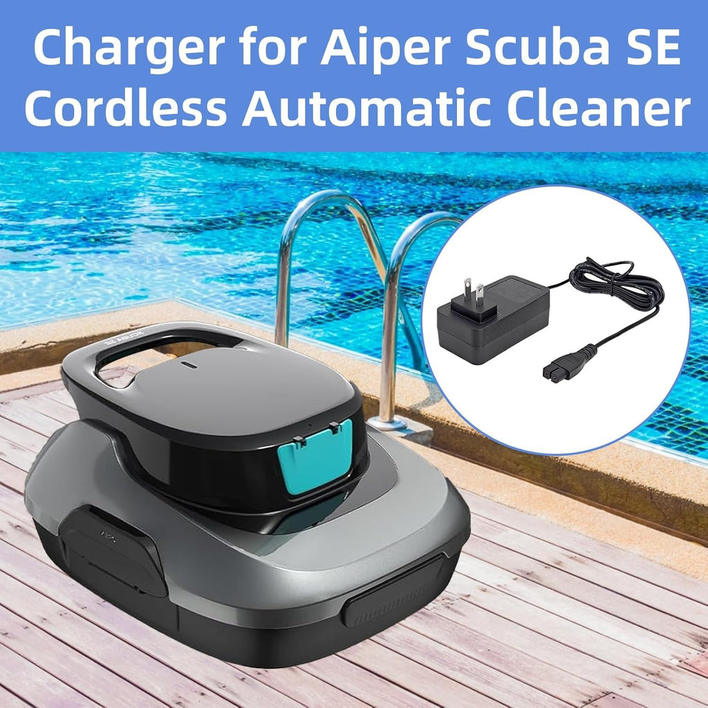 12.6V Adapter Charger for Aiper Cordless Pool Cleaner Compatible with Aiper Scuba SE Automatic Pool Cleaner Power Supply Cord Cable Charger PSU