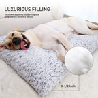 KSIIA Washable Dog Bed Medium Size Dog Crate Bed Plush Pet Mat 35"x23" Gray