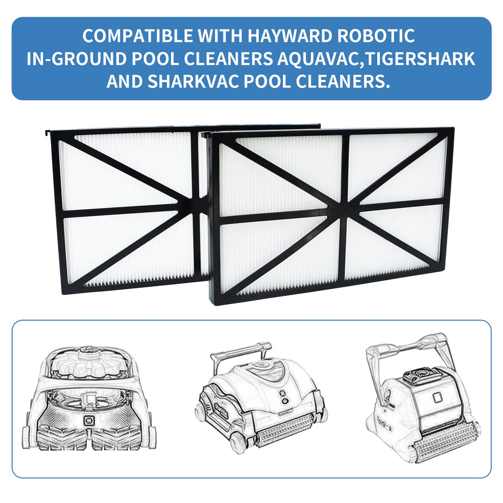 GARINOM Pool Replacement Filter Panels Compatible with Hayward Tiger Shark Pool Vacuum RCX70101 (2)