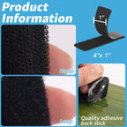 Art3d 16 Sets Hook and Loop Tape, 1"x 4" Sticky Back, Heavy Duty