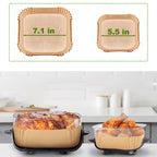 Air Fryer Liners for Ninja Crispi, Disposable 125 + 125 Pcs Ninja Crispi Accessories for Ninja Crispi 4-in-1 Portable Glass Air Fryer Cooking System, Non-Stick Ninja Crispi Liners Disposable