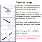Lesnow Solder Wicks，No-Clean Solder Wick，10ft Length 2 Pieces Desoldering Braided Wicks. Solder Removal Tool，Desoldering Wick Used to Remove the Solder and Disassemble Electrical Components