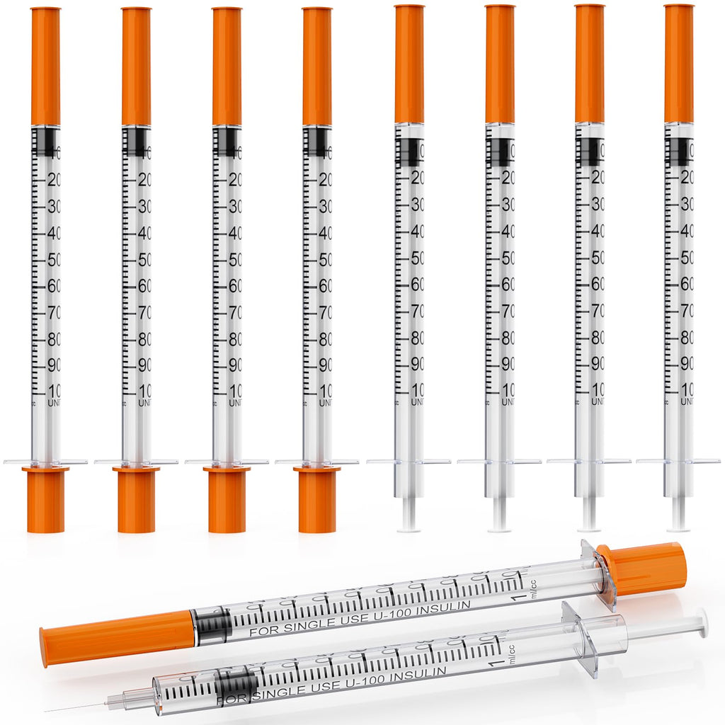 1ml/cc Syringe with Needle, 31 Gauge 5/16 Inch(8mm) Pack of 25