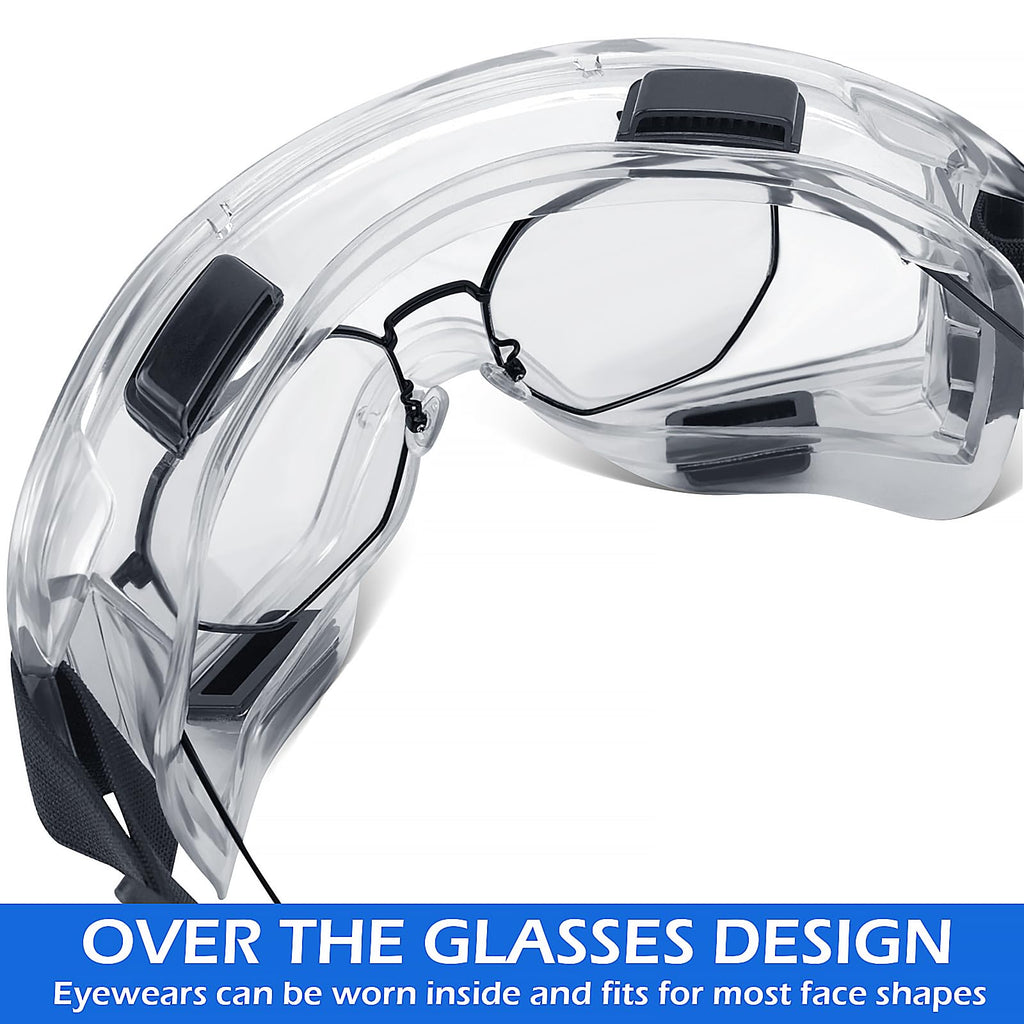 OXG 6 Pack Safety Goggles ANSI Z87.1 Glasses, Anti-Fog Protective Safety Glasses Lab Goggles Men Women Eye Protection Goggles (multicolor)