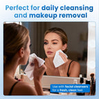 Borje Face Towels XXL, Disposable Face Towel 10" x 12", 100 Count (2 Packs of 50), 100% USDA Biobased Facial Towelettes, Ultra Soft & Hygienic Makeup Remover Dry Wipes for Women Cleansing