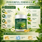 Collagen Softgels for Women Metabolism & Beauty, GLP Friendly 10-in-1 Multi Collagen Trim & Glow w. Hyaluronic Acid Biotin Green Tea & ACV, Hydrolyzed Multi Collagen Burn for Gut Skin & Hair -Colageno