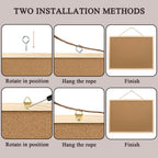 GDMINLO Cork Board Bulletin Board, 15.7"X 11.81" pin Boards for Walls, Oak Wood Finish Frame, Wall Mounted Cork Board for Office Home and School(Pins, Eye Bolts, gaskets, Screws) (Pack of 2)