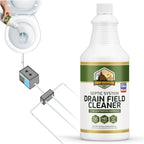 Septic System Drain Field Cleaner (32 oz) - Professional Strength Concentrated Shock Septic Treatment to Open Clogs in the Septic Leach and Drain Field - Prevent Backups and Overflows