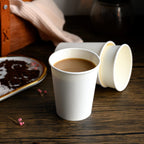RACETOP Coffee Paper Cups 8 oz [100 pack], Disposable Coffee Cups, Hot Coffee Cups, Office (8 oz 100 pack)