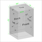 Green Hut 3x3 Grow Tent, 36"x36"x72" Hydroponics Growing Tent