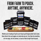 Ready Hour, Fruit & Veggie Mix, Non-Perishable Freeze-Dried Food, 30-Year Shelf Life, Portable Emergency and Adventure Food Supply, Durable Flood Safe Container, 56 Servings