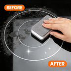 3-in-1 Stove Top Cleaner Kit - Glass Cooktop Cleaner for Ceramic Electric Gas & Induction Stoves - Includes Heavy Duty Scraper and Double-Sided Sponges for Removing Burnt-on Grease, Oil & Grime