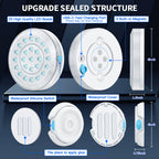 Homly Rechargeable Submersible Pool Lights with Wireless APP Control, Waterproof Underwater Smart LED Lights Controlled Multiple Lighting Modes, 4000mAh Magnets Light for Multi Scene Pool Decoration