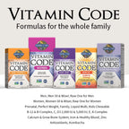 Garden of Life Multivitamin for Women, Men,Kids Age 6 & up, Vitamin Code Family Multi,120 Vegetarian Capsules, Whole Food Vitamins, Food Blend & Probiotics, Gluten Free Dietary Supplements (Pack of 2)
