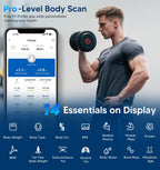 GE Scale for Body Weight, Body Fat, BMI, Muscle Mass, Smart Bathroom Scales with 14 Body Composition Metrics with Large Display, Accurate Bluetooth Weighing Machine with Fitness App, 400 lbs, Black