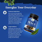 Potent Black Maca Root Capsules for Men - Herbal Wellness Supplement with Siberian Ginseng Ashwagandha and Black Maca Root - Men’s Wellness Supplement to Support General Health - 120 Count